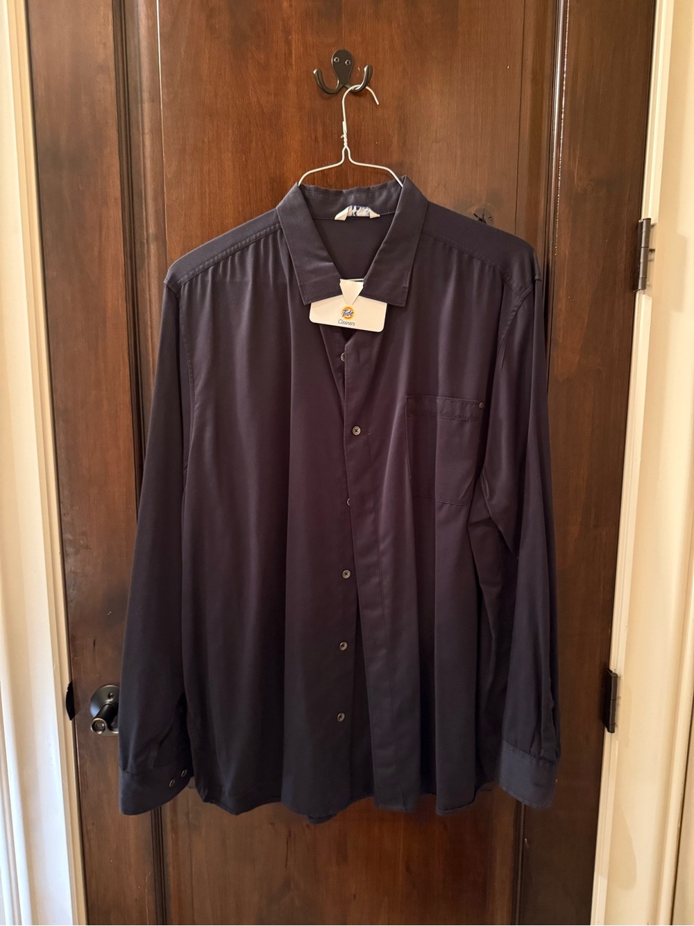 Tommy Bahama Men's Deep Navy Shirt with Embroidered Label